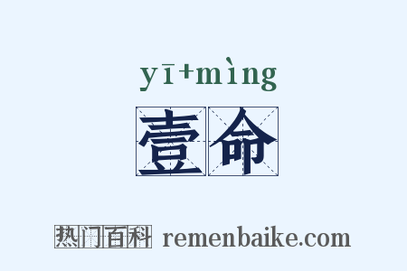 壹命是什么意思的图片